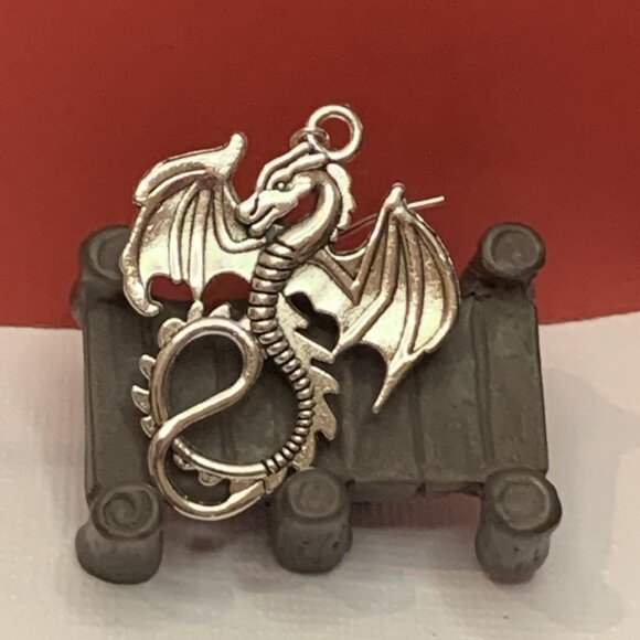 Dragon Earring, Punk Goth Earring, Dragon Jewelry, Gift Idea, Punk Goth Jewelry - Picture 4 of 7